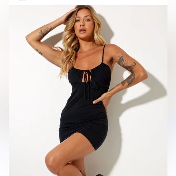 Motel Lihua tie front dress - Picture 1 of 5